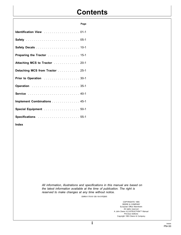John Deere 346T Material Collection System Operator’s Manual (OMRA1176181) Workshop Guide