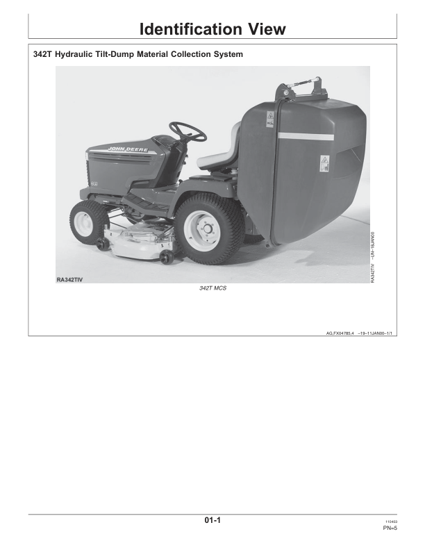 John Deere MCS 342T (SN-), ENGLISH Operator’s Manual (OMRA1193291) Workshop Guide