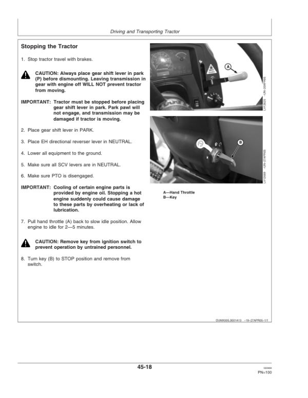 John Deere 5325N, 5425N, 5525N Narrow Tractors Operator’s Manual (OMRE224589) Workshop Guide