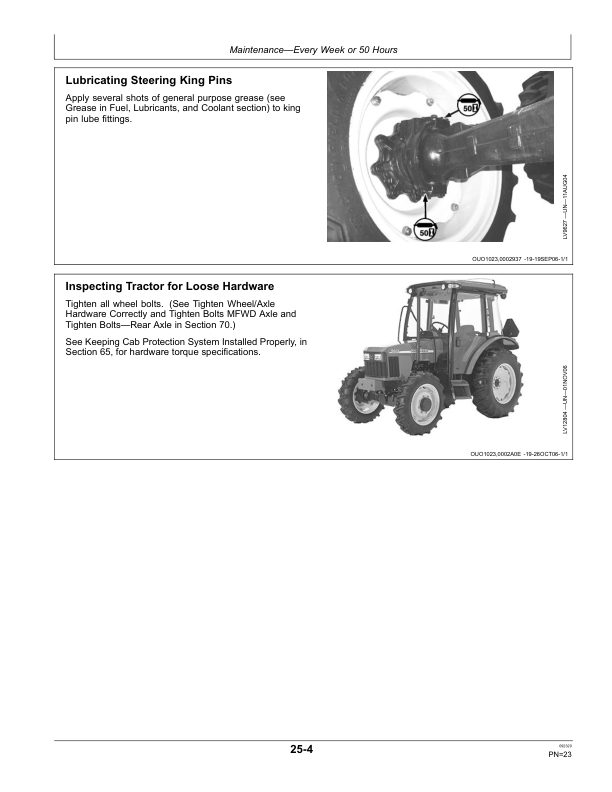 John Deere 5603 Tractor Maintenance Guide Operator’s Manual (OMRE267253) Workshop Guide