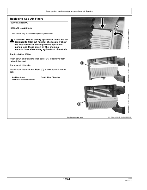 John Deere 9230, 9330, 9430, 9530, 9630 Tractors (016000-) Operator’s Manual (OMRE312186) Workshop Guide
