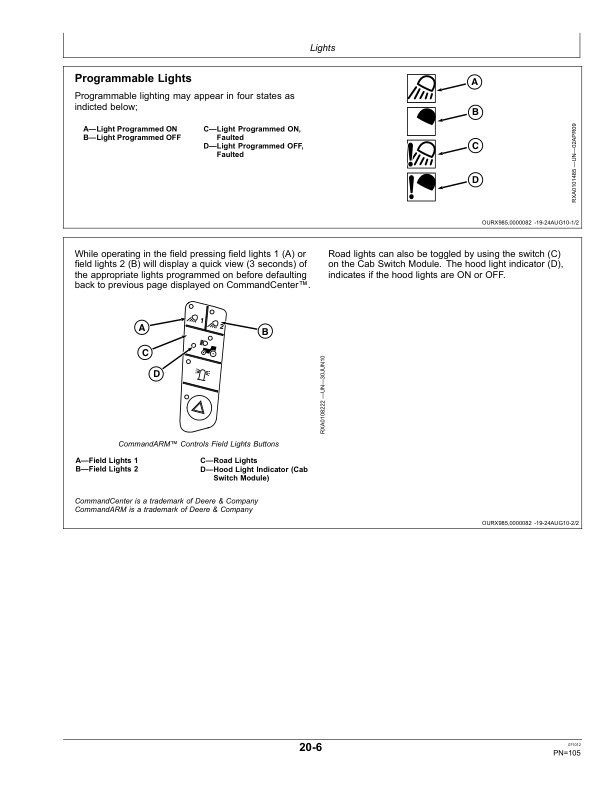 John Deere 9460RT, 9510RT, & 9560RT Scraper Tractors European Edition Operator’s Manual (OMRE340833) Workshop Guide