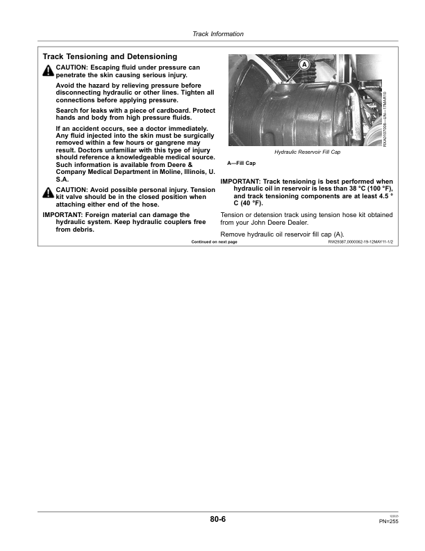 John Deere 9460RT, 9510RT, & 9560RT Tractors Export Edition Operator’s Manual (OMRE346377) Workshop Guide