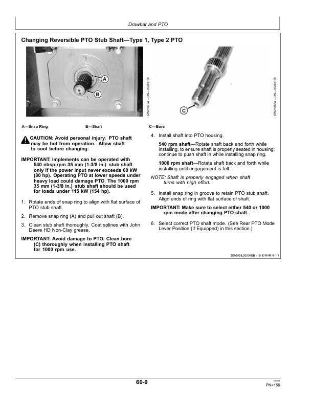 John Deere 7830 & 7930 Tractors North America (042001-044000) Operator’s Manual (OMRE573317) Workshop Guide