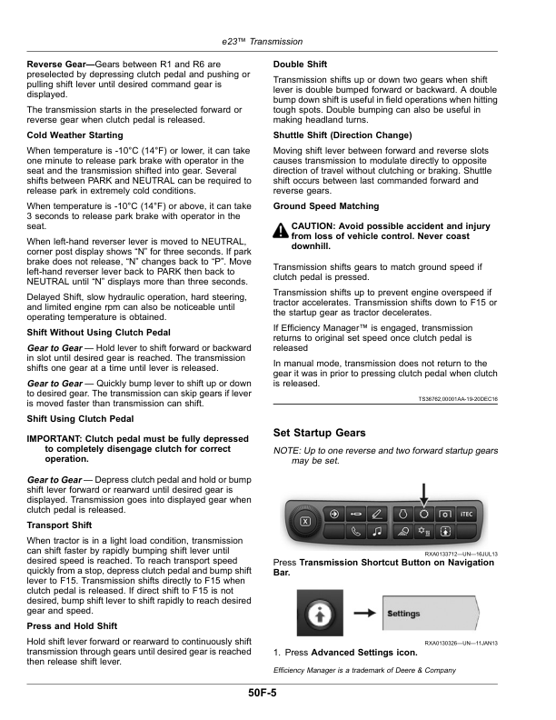 John Deere 7210R, 7230R, 7250R, 7270R, 7290R & 7310R Tractors Operator’s Manual (OMRE589337) Workshop Guide