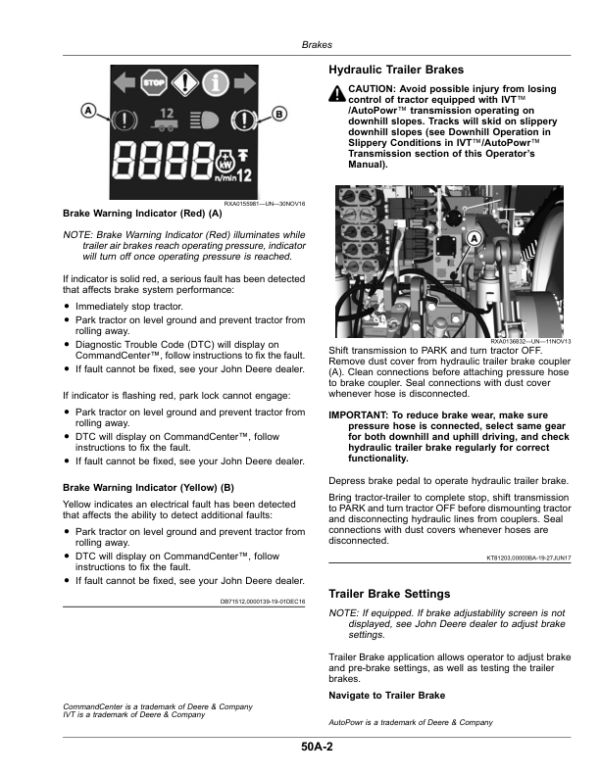 John Deere 8320RT, 8345RT & 8370RT Tractors Operator’s Manual (OMRE591539) Workshop Guide