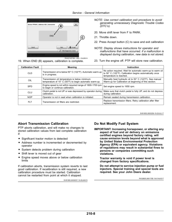 John Deere 9470RX, 9520RX, 9570RX & 9620RX Tractors Operator’s Manual (OMRE591590) Workshop Guide