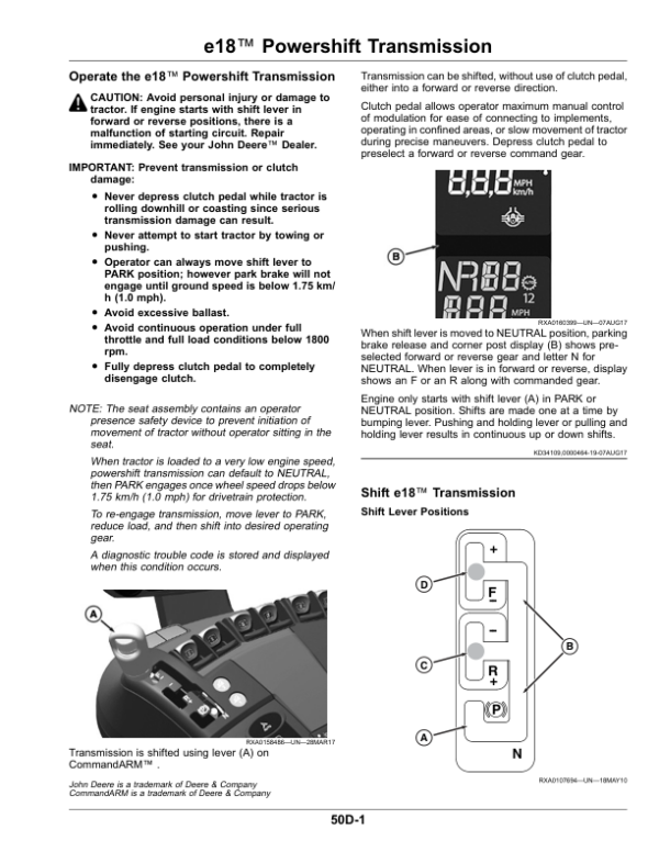 John Deere 9470R, 9520R, 9570R & 9620R Scraper Tractors Operator’s Manual (OMRE591682) Workshop Guide