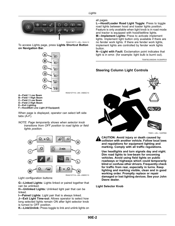 John Deere 9420RX, 9470RX, 9520RX, 9570RX & 9620RX Tractors Operator’s Manual (OMRE592526) Workshop Guide