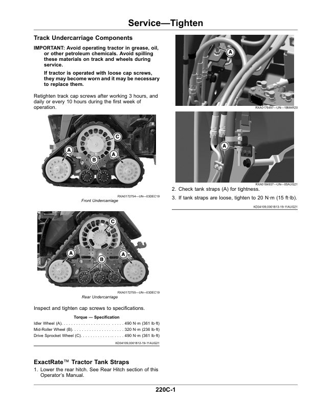 John Deere 8RX Tractors (Serial No. 804001-) Export Edition Operator’s Manual (OMRE593170) Workshop Guide