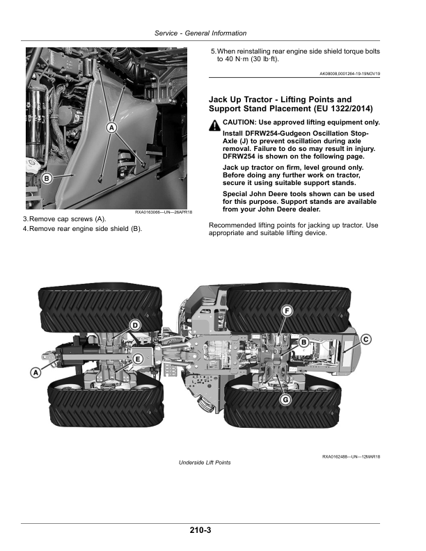 John Deere 9420RX, 9470RX, 9520RX, 9570RX, 9620RX (9RX) Tractors (811001-) Operator’s Manual (OMRE596881) Workshop Guide