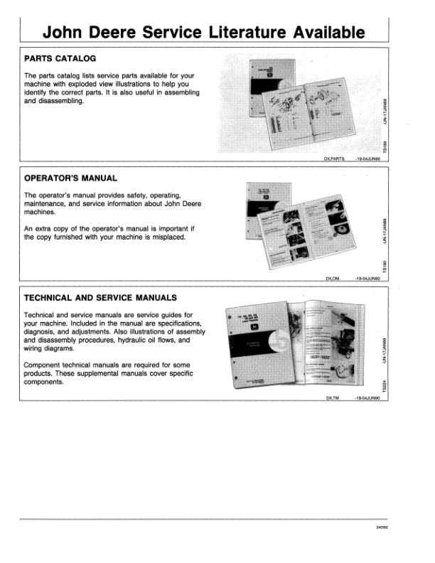 John Deere Series 400 – 6076 Marine Engines Operator’s Manual (OMRG20145) Workshop Guide