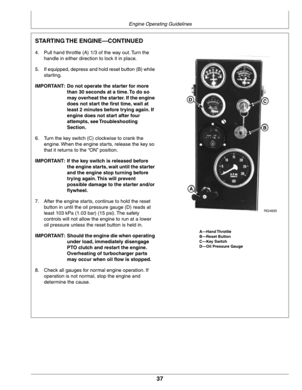 John Deere 6076 Certified OEM Diesel Engines Operator’s Manual (OMRG25412) Workshop Guide