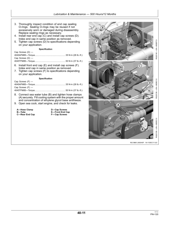John Deere 4.5 L, 6.8 L Marine Diesel Engines (PowerTech) Operator’s Manual (OMRG39400) Workshop Guide