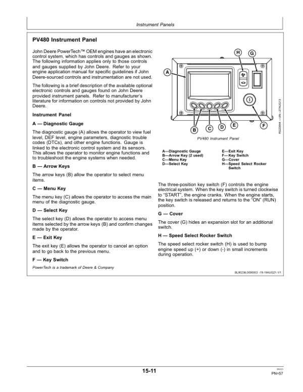 John Deere 13.5 L Marine Diesel Engines (PowerTech) (Worldwide Edition) Operator’s Manual (OMRG39584) Workshop Guide