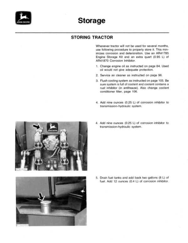John Deere 8440, 8640 Tractors Operator’s Manual (OMRW15912) Workshop Guide