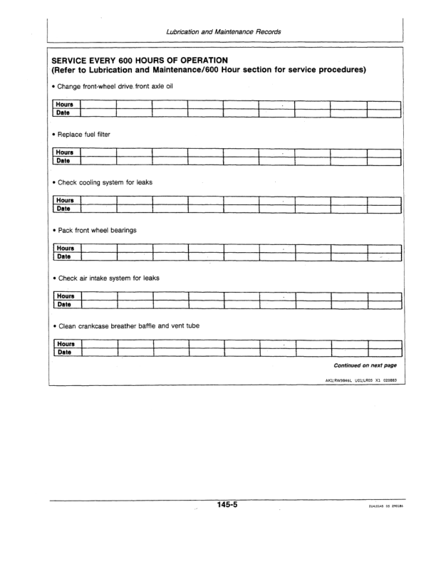 John Deere 1250, 1450, 1650 Tractors Operator’s Manual (OMRW18976) Workshop Guide