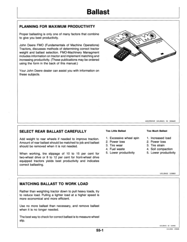 John Deere 850 (016001-), 950 (020001-), 1050 (011001-) Includes Roll Gard Info Operator’s Manual (OMRW19870) Workshop Guide
