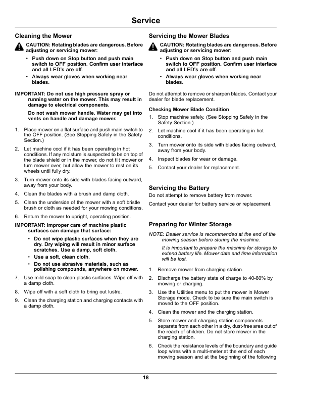 John Deere Autonomous Mower Tango E5 (Sabo) Software Version 4.1 (Customer Version) Operator’s Manual (OMSAU13581) Workshop Guide