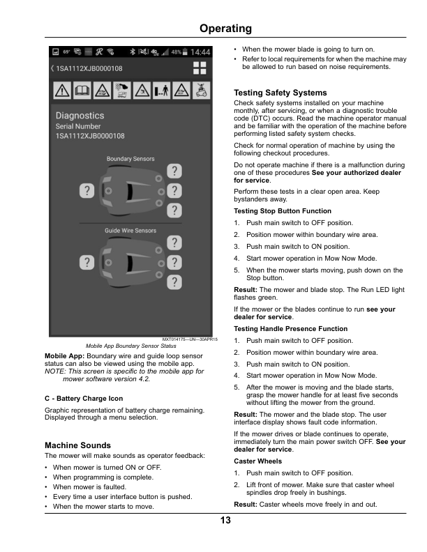 John Deere 500F MOWiT Robotic MowerSeries II (Sabo)Software Version 5.1 Operator’s Manual (OMSAU14126) Workshop Guide