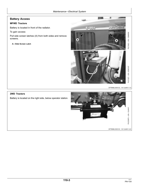 John Deere JD5-750, JD5-754, JD5-800, JD5-804, JD5-850, JD5-854, JD5-900, JD5-950 Tractors Operator’s Manual (OMSJ13377) Workshop Guide