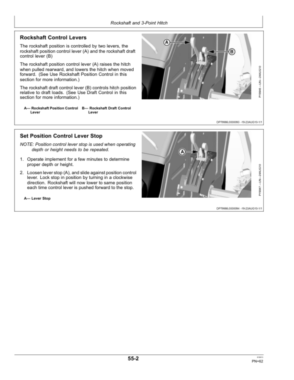 John Deere 5038D, 5042D, 5045D, 5047D, 5050D Tractors Operator’s Manual (OMSJ13644) Workshop Guide