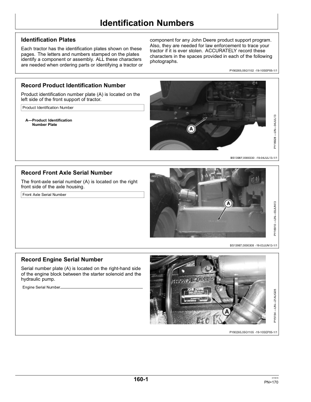 John Deere 5036C, 5042C Tractors (Mexico Edition) Operator’s Manual (OMSJ19691) Workshop Guide