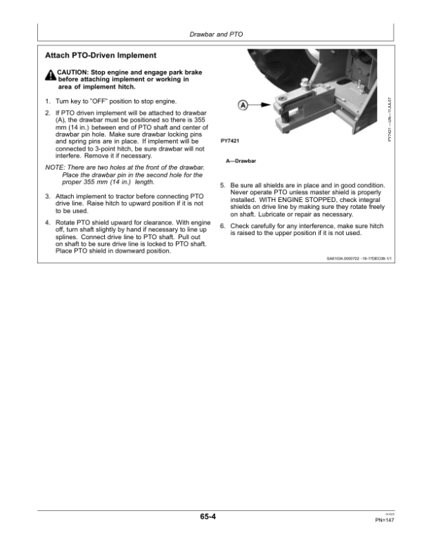 John Deere 5055E, 5065E, 5075E Tractors (European Edition) Operator’s Manual (OMSJ20850) Workshop Guide