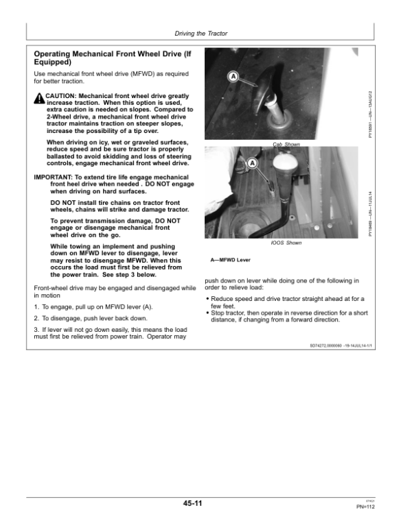 John Deere 5055E, 5065E, 5075E Tractors (Export Edition) Operator’s Manual (OMSJ25842) Workshop Guide