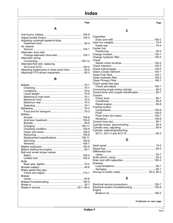 John Deere 76F Orchard, Vineyard Tractors Operator’s Manual (OMSJ291632) Workshop Guide