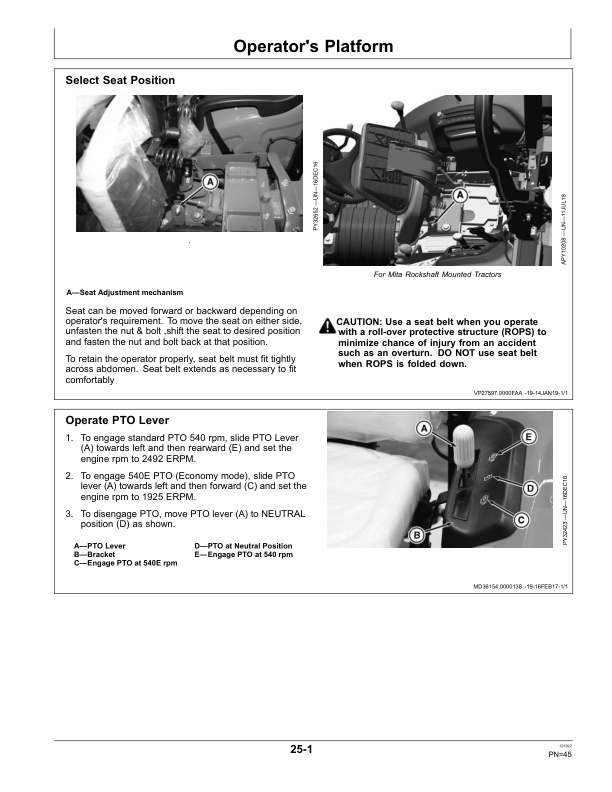 John Deere 3028EN, 3036EN Tractor Operator’s Manual (OMSJ33298) Workshop Guide
