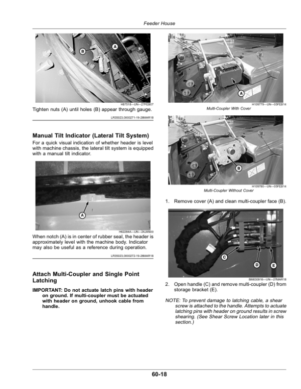 John Deere S760, S770, S780, S790 Combines (150100-) Operator’s Manual (OMSKDS700MY24) Workshop Guide