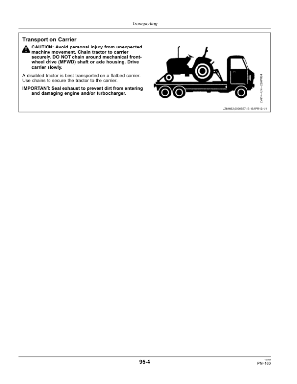 John Deere 5085M, 5095M, 5105M Tractors (Tier 3) OM & Maintenance Guide Operator’s Manual (OMSU30124) Workshop Guide