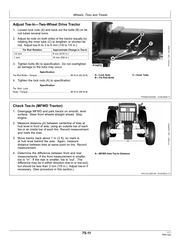 John Deere 5065E, 5075E Tractors Operator’s Manual (OMSU37534) Workshop Guide