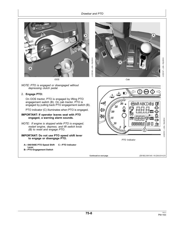 John Deere 5085M, 5100M, 5100MH & 5115M Tractors (FT4 Engines) (Mfg in USA) Operator’s Manual (OMSU41485) Workshop Guide