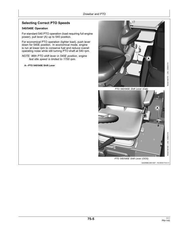 John Deere 5085E & 5100E (FT4) Tractors (April 2015) Operator’s Manual (OMSU41692) Workshop Guide