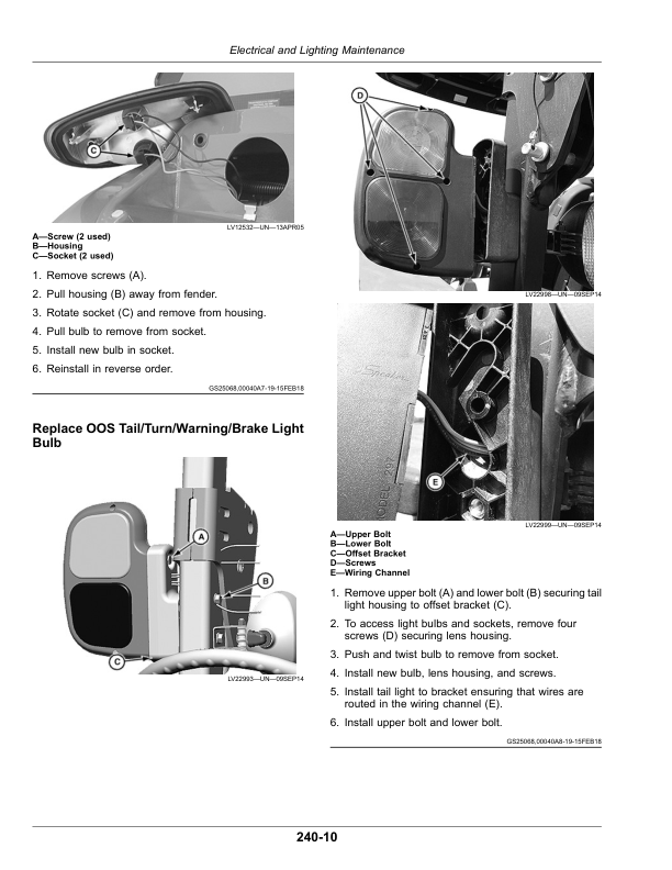 John Deere 5075M, 5090M, 5100M, 5100MH & 5115M (FT4) Tractors (Export with North American Configurations) Operator’s Manual (OMSU56643) Workshop Guide
