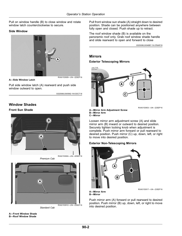 John Deere 5090R, 5100R, 5115R, 5115RH, 5125R (FT4) Tractors (Export w/North American configuration) (February 2020-) Operator’s Manual (OMSU61743) Workshop Guide