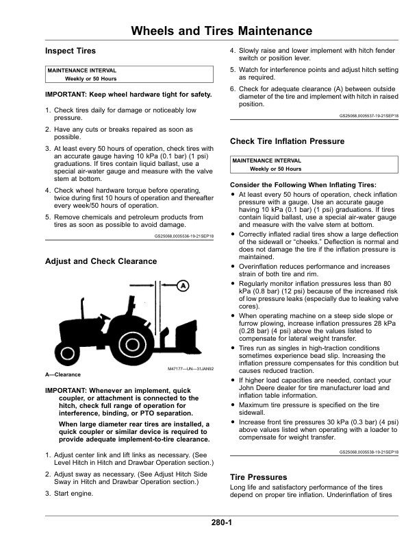 John Deere 5075M, 5090M, 5100M, 5100MH, 5115M (FT4) Tractors (November 2020-) (Export w/North American Configuration) Operator’s Manual (OMSU63255) Workshop Guide