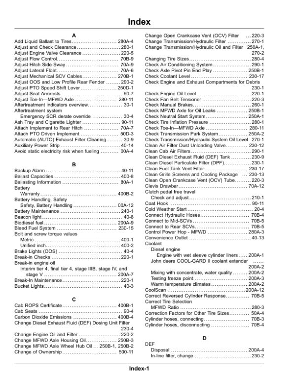 John Deere 5090E, 5090EL, 5100E (FT4) Tractors (October 2021-) (070000-) (North American) Operator’s Manual (OMSU66036) Workshop Guide