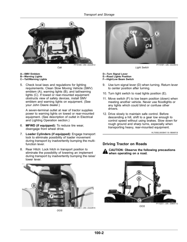 John Deere 6105E, 6120E, 6120EH, 6135E Final Tier IV Tractors (6105E 300000-, 6120E 260000-, 6120EH 260000-, 6135E 001001-) (Export) Operator’s Manual (OMSU69234) Workshop Guide