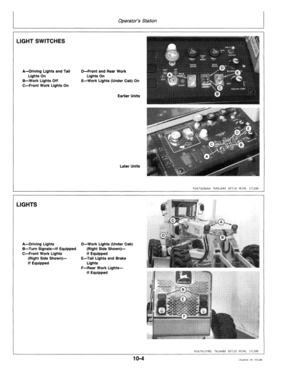 John Deere 770B, 770BH, 772B, 772BH Motor Graders Operator’s Manuals (OMT123950) Workshop Guide
