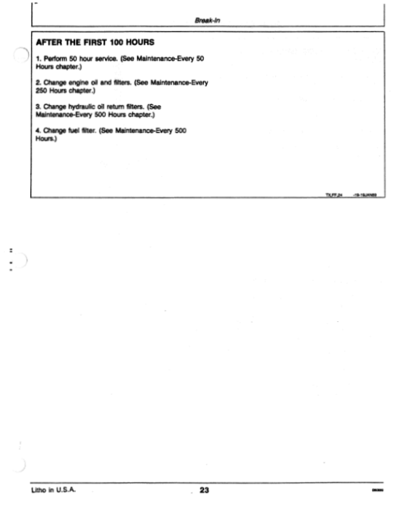 John Deere 690DR Excavators Operator’s Manuals (OMT124550) Workshop Guide