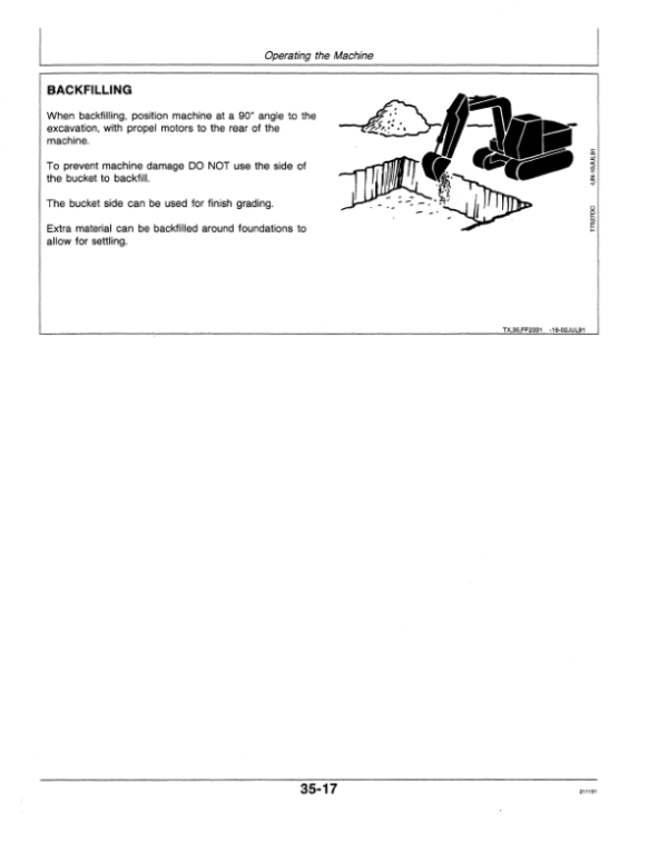John Deere 490E Excavators Operator’s Manuals (OMT138805) Workshop Guide