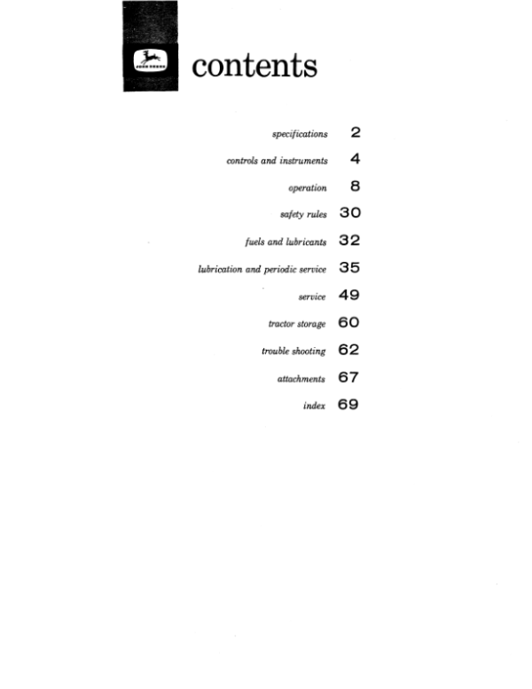 John Deere 1010 Tractors Operator’s Manuals (OMT15504) Workshop Guide