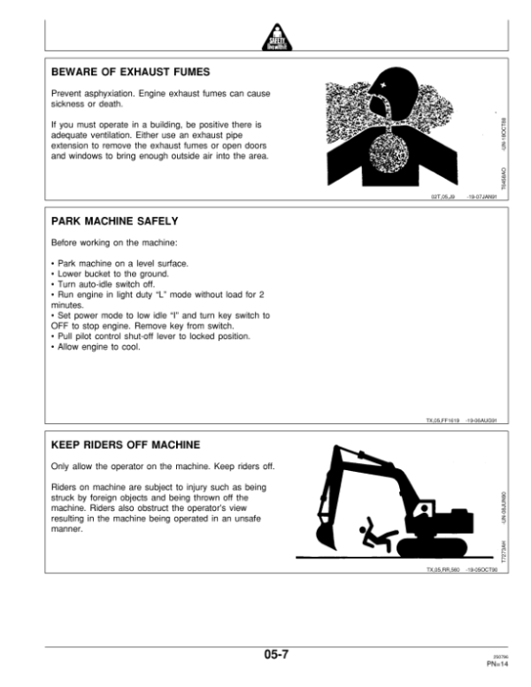 John Deere 992ELC Excavators Operator’s Manuals (OMT161069) Workshop Guide