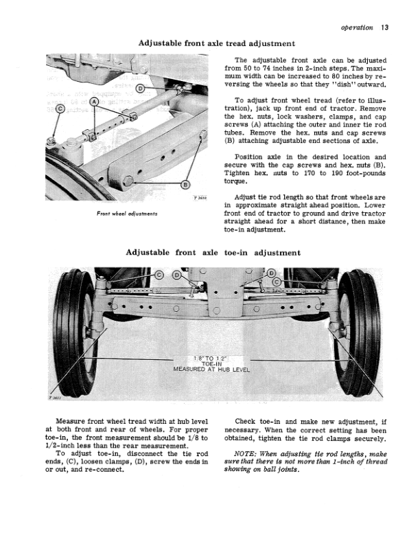 John Deere 1010 Row Crop Utility Diesel Tractor Operator’s Manual (OMT16143) Workshop Guide