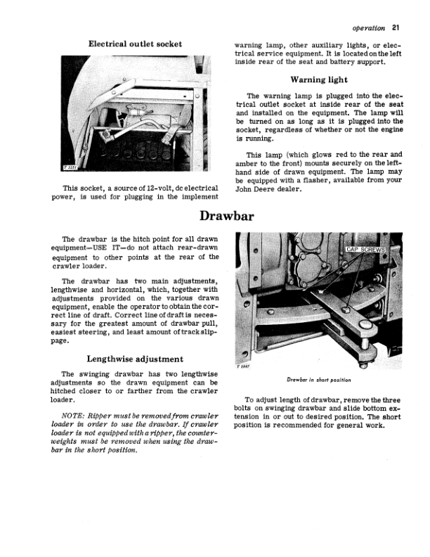 John Deere 1010 Crawler Loader Operator’s Manual (OMT16144) Workshop Guide