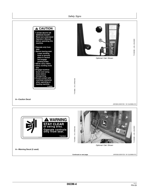 John Deere 310G Backhoes Operator’s Manuals (OMT166698) Workshop Guide