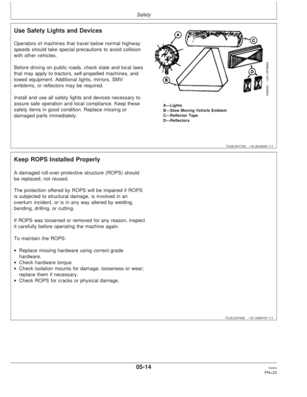 John Deere 644H, 644HMH Loaders Operator’s Manuals (OMT180475) Workshop Guide
